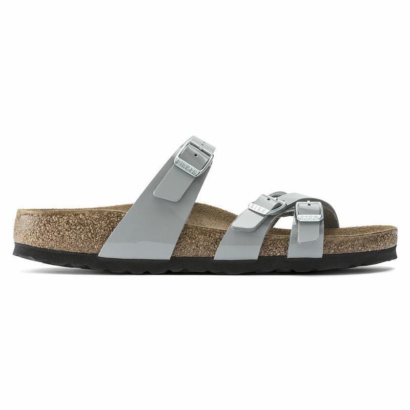 Birkenstock Lak Birko Flor Franca Dame Sølv | DK 444AHK